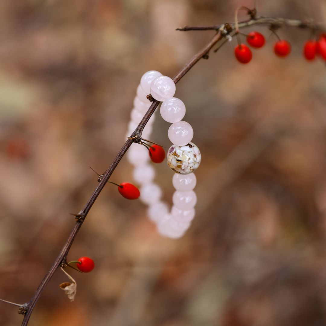 Lake Ontario Stones + Rose Quartz