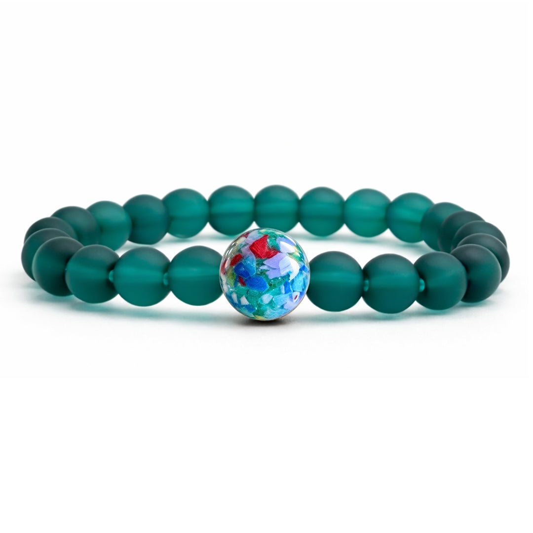 Great Lakes Recycled Plastic + Peacock Blue Glass