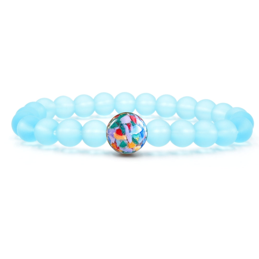 Great Lakes Recycled Plastic + Turquoise Bay Glass