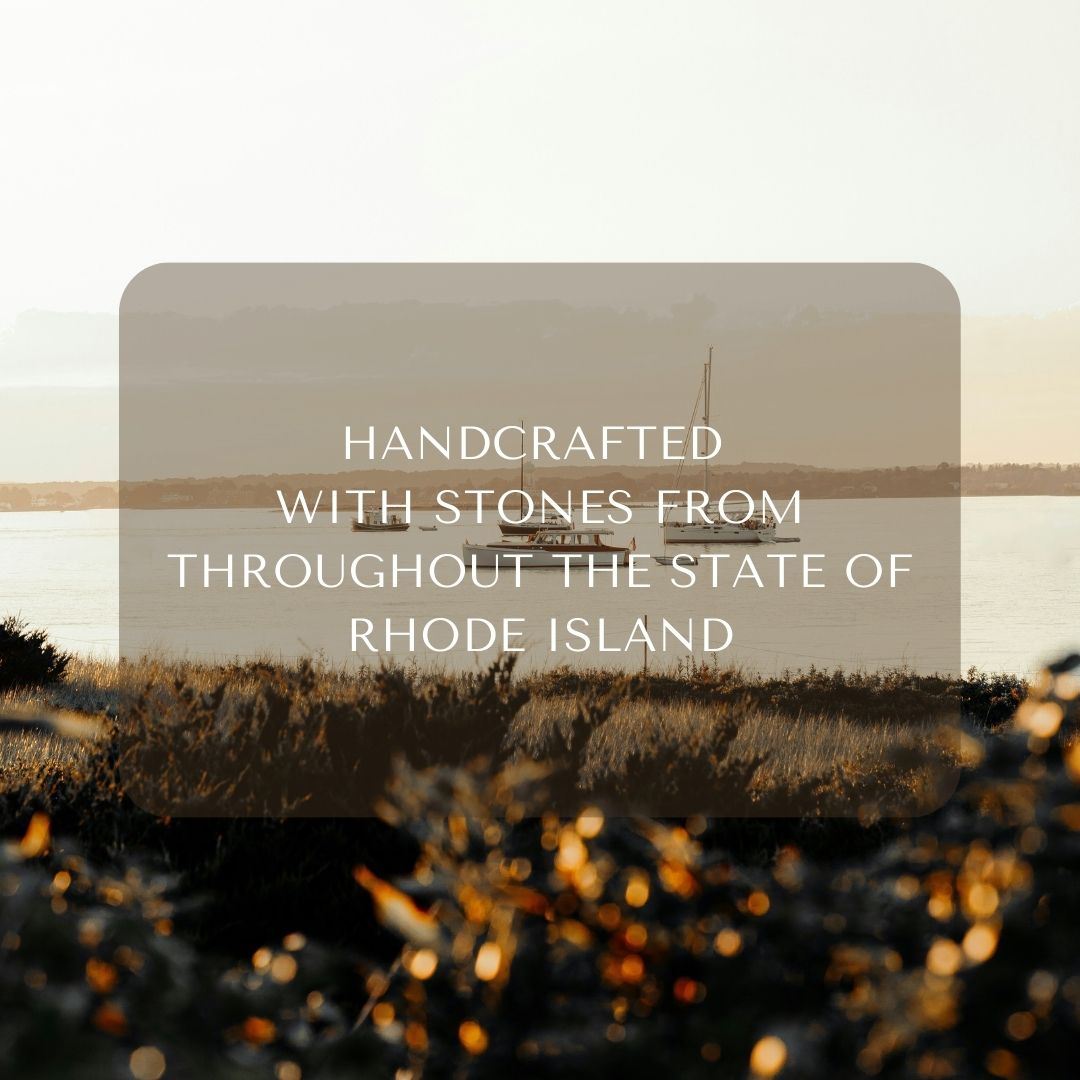 Rhode Island Stones + Peacock Blue Glass