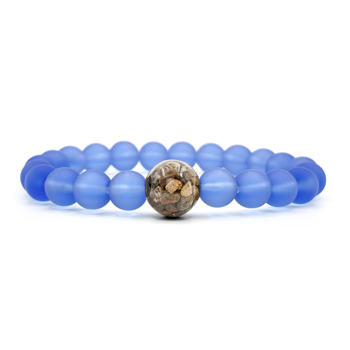 Lake Ontario Stones + Periwinkle Blue Glass