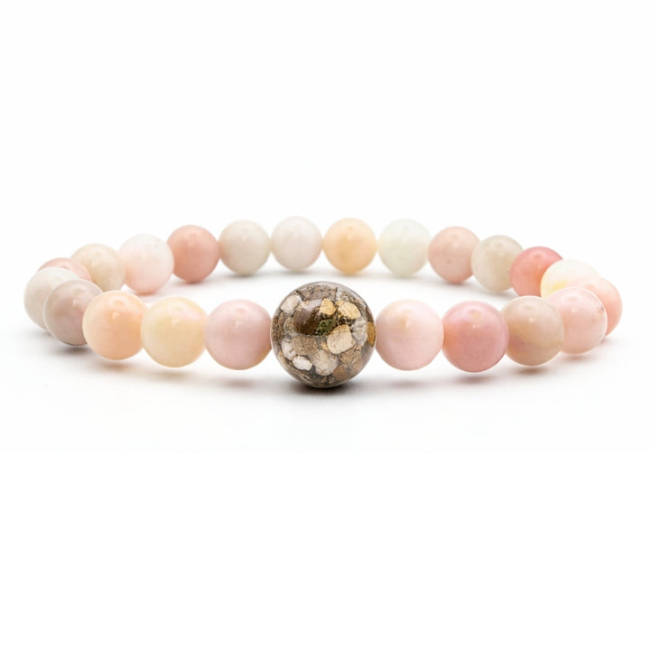 Lake Ontario Stones + Pink Opal