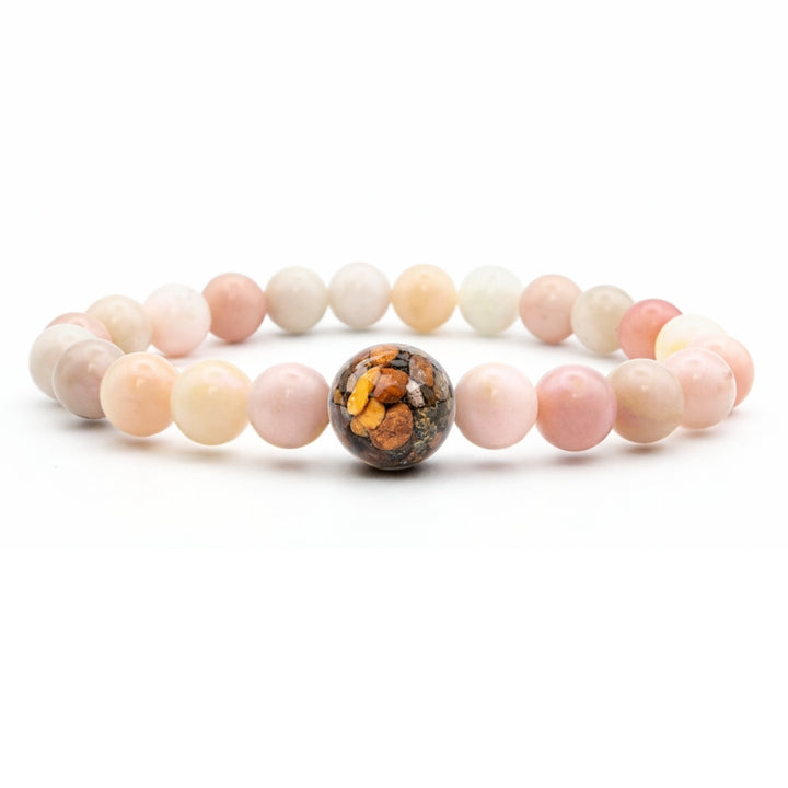 Lake Superior Stones + Pink Opal