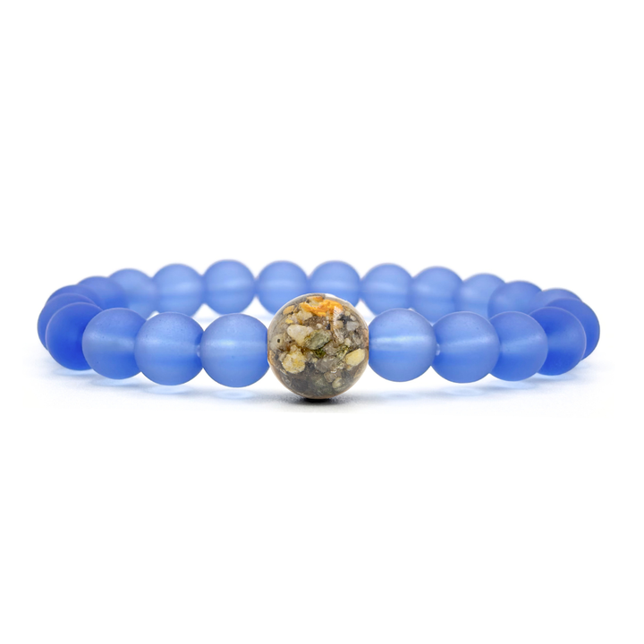 Maine Stones + Periwinkle Blue Glass