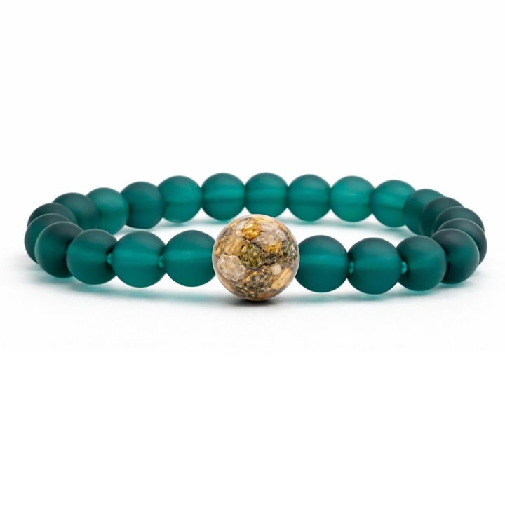 Massachusetts Stones + Peacock Blue Glass