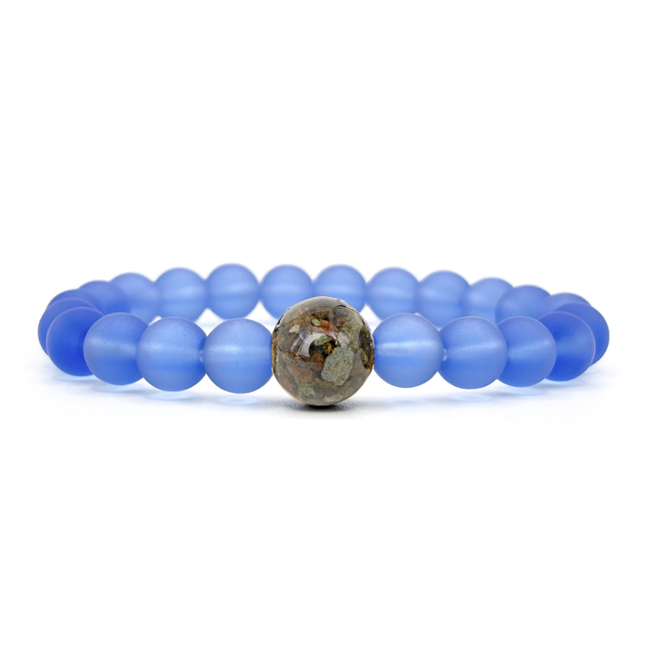 Oregon Stones + Periwinkle Blue Glass