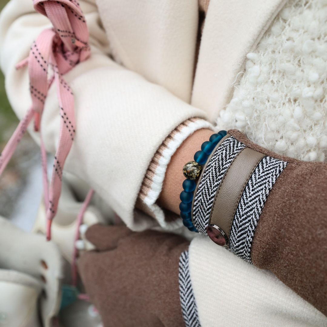 New Jersey Stones + Peacock Blue Glass