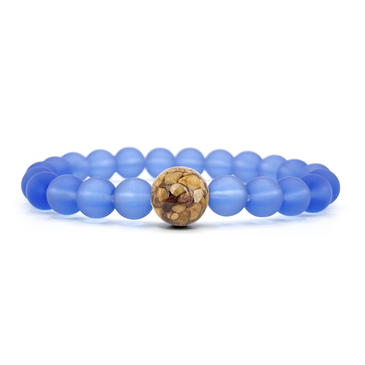 Wisconsin Stones + Periwinkle Blue Glass